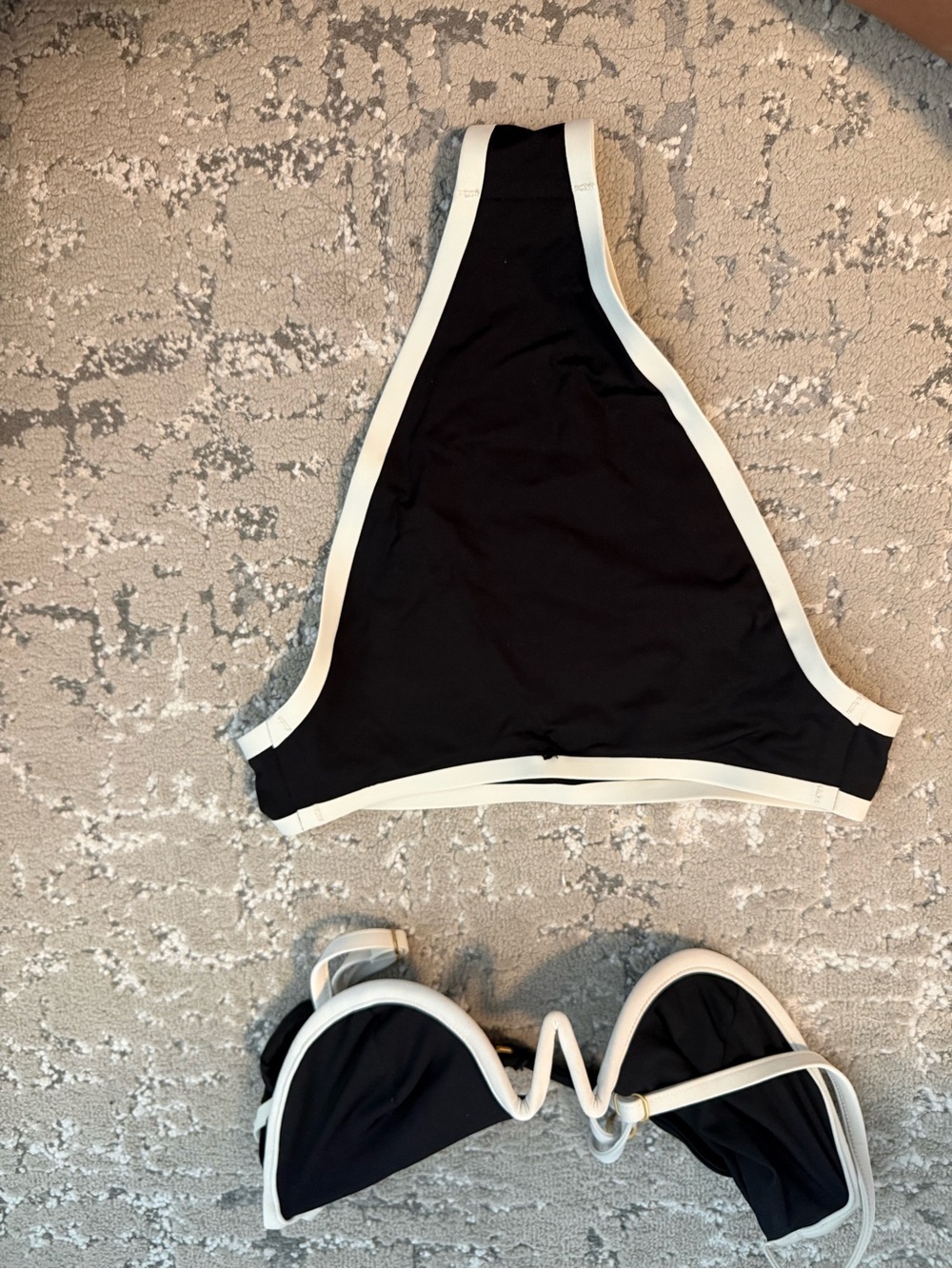 L*Space Black & White Contrast High-Waist Bikini Set - Picture 3 of 3